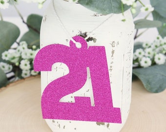 21st Birthday Party Centerpieces, 21st Birthday Decorations, 21 Birthday Cutout, Twenty One Birthday Party Decor