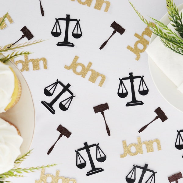 Law School Graduation Party Decorations, Law School Party Confetti, Scales of Justice Graduation Party Decor