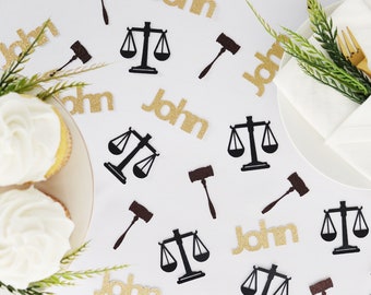 Law School Graduation Party Decorations, Law School Party Confetti, Scales of Justice Graduation Party Decor