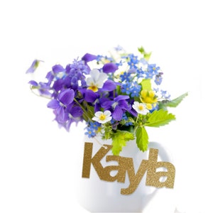 Name Cutout, Personalized Name Centerpiece Sticks, High School Graduation Decoration, Name Tag for Graduation Table Centerpiece