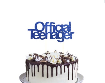 Official Teenager Cake Topper, 13th Birthday Cake Topper, 13 Cake Topper, Thirteenth Birthday Party Table Decorations