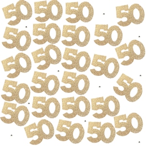 50th Wedding Anniversary Decorations, Golden 50th Wedding Anniversary Party Supplies, 50th Anniversary Decorations  - 25 Pieces