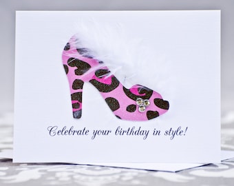 Sexy Black High Heel Shoe Birthday Card for Wife Girlfriend | Etsy