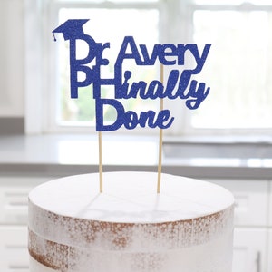 PhD PHinally Done Graduation Cake Topper, 2024 PhD Graduation Decoration, Personalized PhD Graduate Cake Topper for PhD Doctorate Graduate