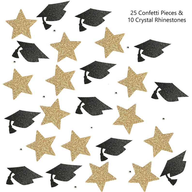 Graduation Party Favors 2021 Graduation Confetti Pack of 25 Pieces Confetti Includes Grad Cap and Star