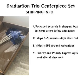 Graduation Centerpieces 2024, Graduation Decorations, Grad Party Decor, Class of 2024 Graduation Centerpiece image 4