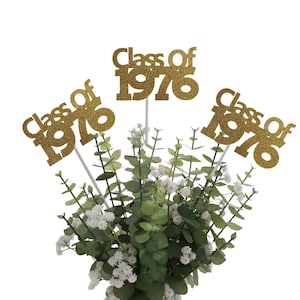 Class of 1976 Table Centerpieces for 50th High School Class Reunion Party, Set of 3 Class Reunion Decorations
