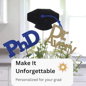 2026 PhD Graduation Table Centerpiece Sticks, PhD Graduation Decorations, Personalized 2026 PhD Party Supplies for PhD Graduate image 4