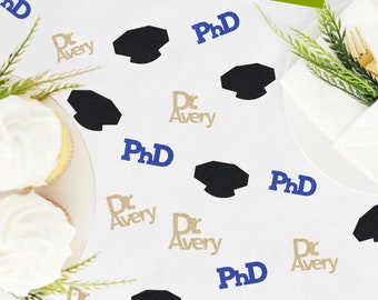 PhD Table Confetti Graduation Party Decoration, 2024 PhD Graduation Decorations, Custom PhD Graduation Decor for Husband or Wife