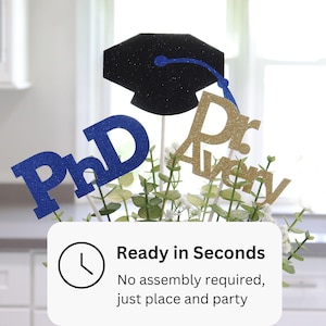 2026 PhD Graduation Table Centerpiece Sticks, PhD Graduation Decorations, Personalized 2026 PhD Party Supplies for PhD Graduate image 6