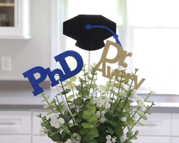 2026 PhD Graduation Table Centerpiece Sticks, PhD Graduation Decorations, Personalized 2026 PhD Party Supplies for PhD Graduate