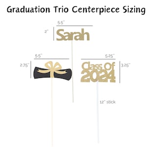Graduation Centerpieces 2024, Graduation Decorations, Grad Party Decor, Class of 2024 Graduation Centerpiece image 6