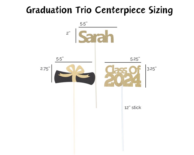 Graduation Centerpieces 2024, Graduation Decorations, Grad Party Decor, Class of 2024 Graduation Centerpiece image 6