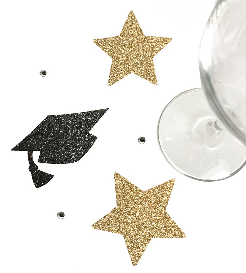 Graduation Party Favors 2021 Graduation Confetti Pack of 25 Pieces Confetti Includes Grad Cap and Star