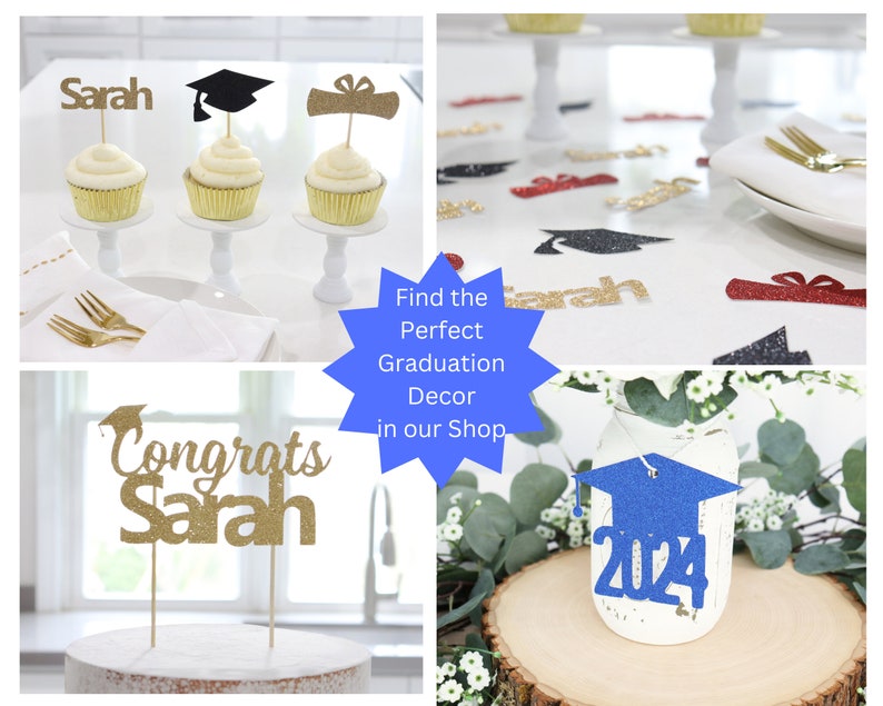 Graduation Centerpieces 2024, Graduation Decorations, Grad Party Decor, Class of 2024 Graduation Centerpiece image 10