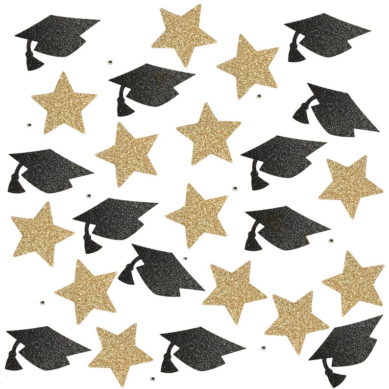Graduation Party Favors 2021 Graduation Confetti Pack of 25 Pieces Confetti Includes Grad Cap and Star