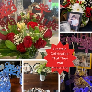 Graduation Centerpieces 2024, Graduation Decorations, Grad Party Decor, Class of 2024 Graduation Centerpiece image 3