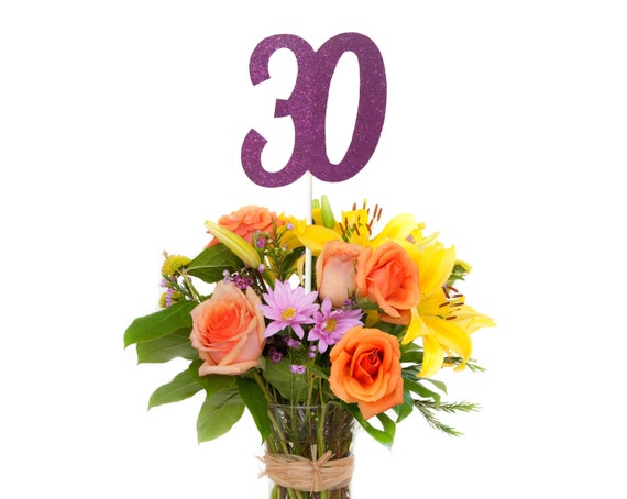 30 Centerpiece Stick 30th Birthday Decorations 30th Etsy