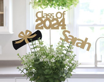 Graduation Centerpieces 2024, Graduation Decorations, Grad Party Decor, Class of 2024 Graduation Centerpiece