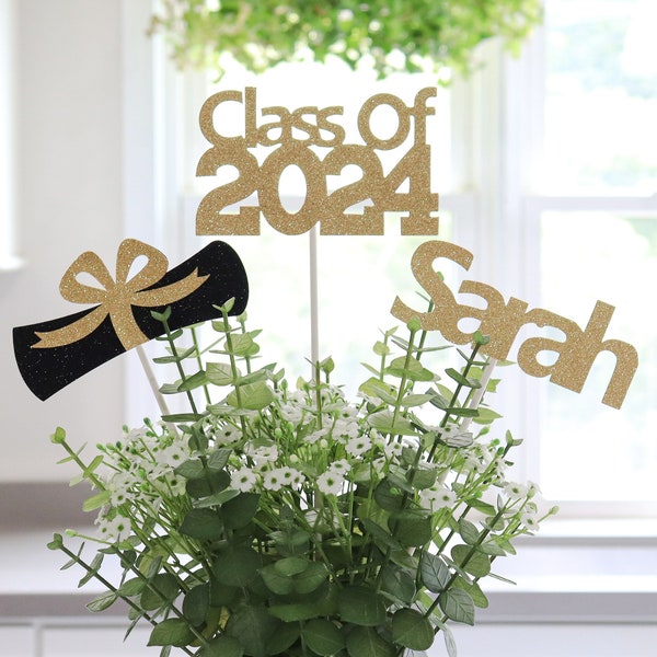 Graduation Centerpieces 2024, Graduation Decorations, Grad Party Decor, Class of 2024 Graduation Centerpiece