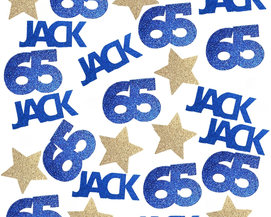 65th Birthday Personalized Confetti, Glitter Confetti for Milestone ...