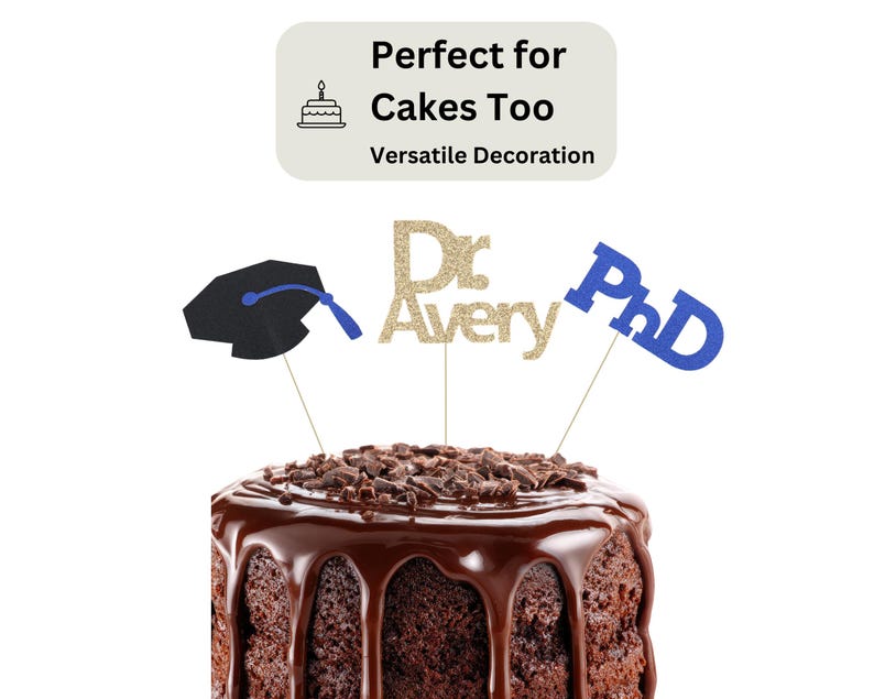 2026 PhD Graduation Table Centerpiece Sticks, PhD Graduation Decorations, Personalized 2026 PhD Party Supplies for PhD Graduate image 9