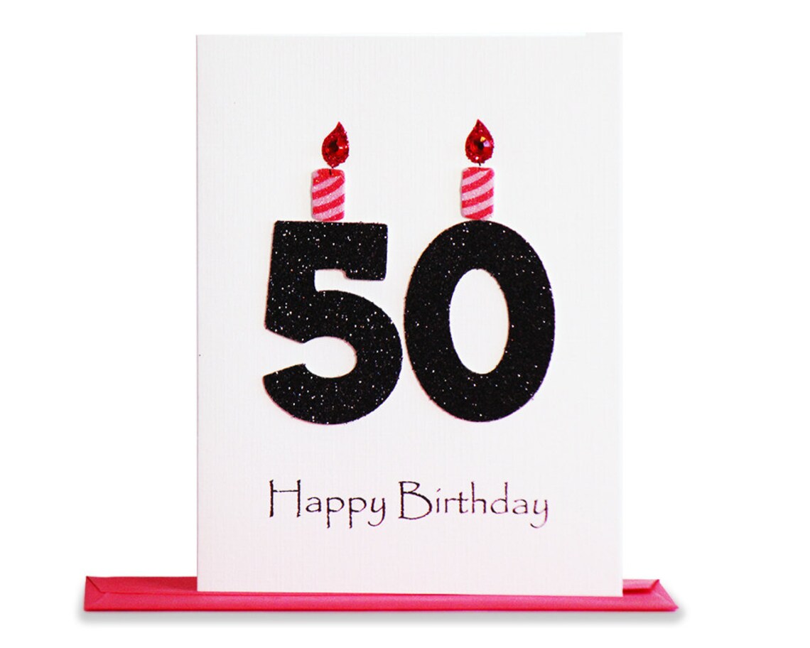 50th Birthday Card 50th Milestone Birthday Card 50th Etsy