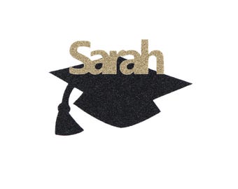 Personalized Name Graduation Centerpiece Tag, Custom Name Cutout for Table Centerpieces