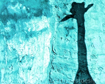 Shadow in Turquoise Fun Art Photograph Nursery Wall Art