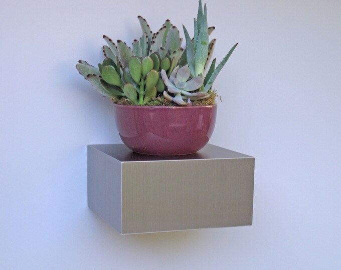 Metal Floating Wall Cube Art Display Shelf Finish Options Etsy