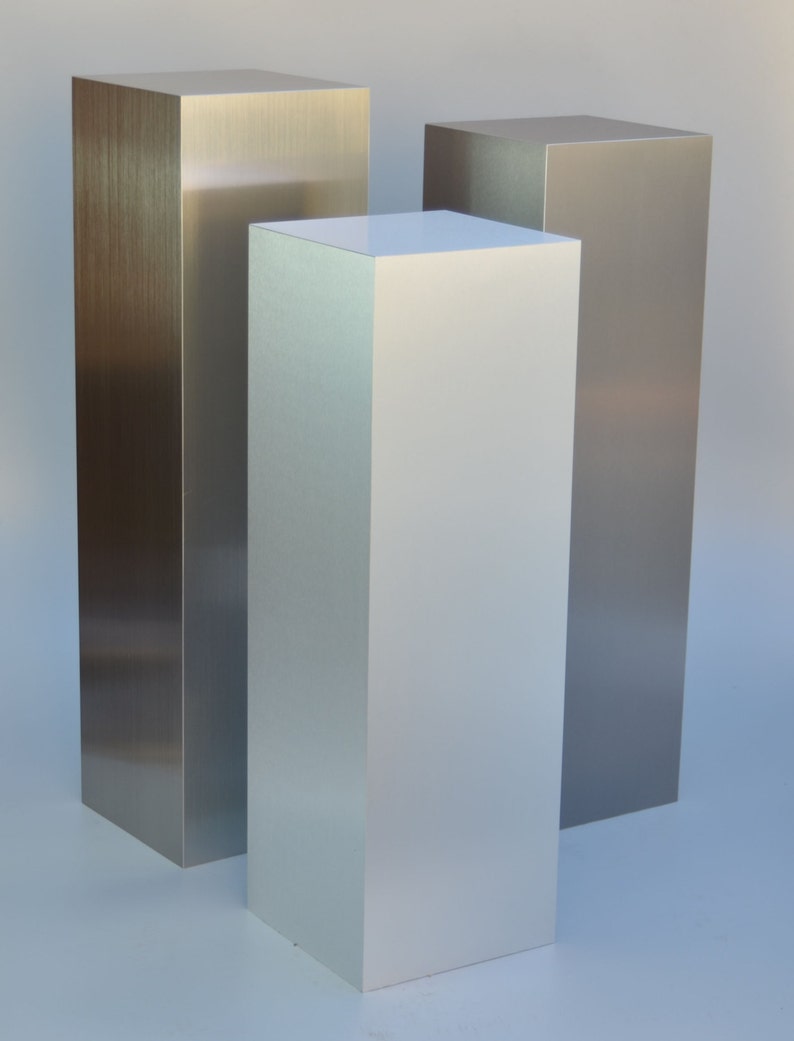 Furniture Display Pedestal, Metal Finish, Art Display, Alumasteel image 3