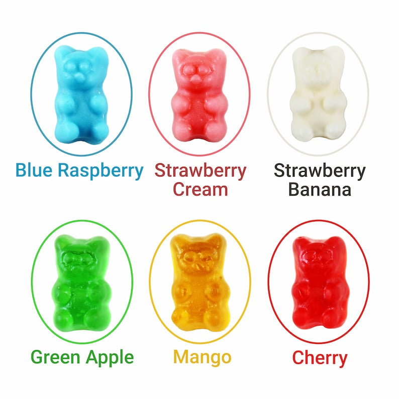 3/4 lb gummy bear packs 6 different flavors to choose from Etsy