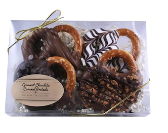 Chocolate Caramel Pretzel Twists