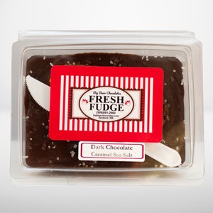 Fudge, 3/4 pound Dark Chocolate Caramel Sea Salt Fudge