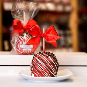 Cherry Chocolate Chip Gourmet Chocolate Caramel Apple