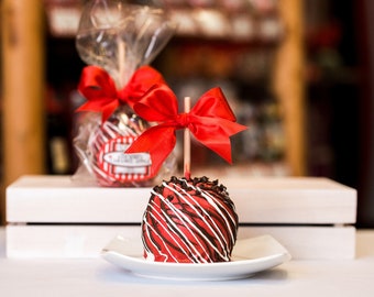 Cherry Chocolate Chip Gourmet Chocolate Caramel Apple