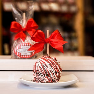 Dark Chocolate Peppermint Caramel Apple