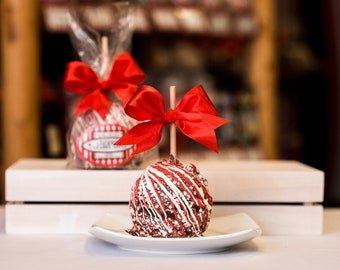 Dark Chocolate Peppermint Caramel Apple