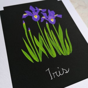 Chalkboard Iris fine art giclée print image 7