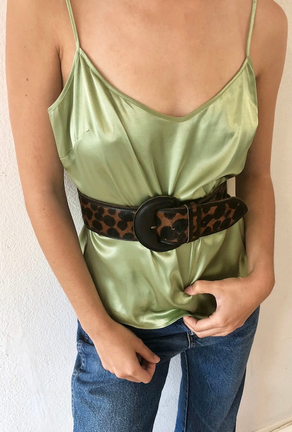 90's Vintage Silk Green Cami