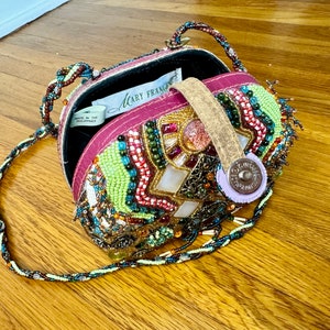 Y2K Mary Francis Beaded and Jeweled Shoulder/Crossbody Mini Bag image 3