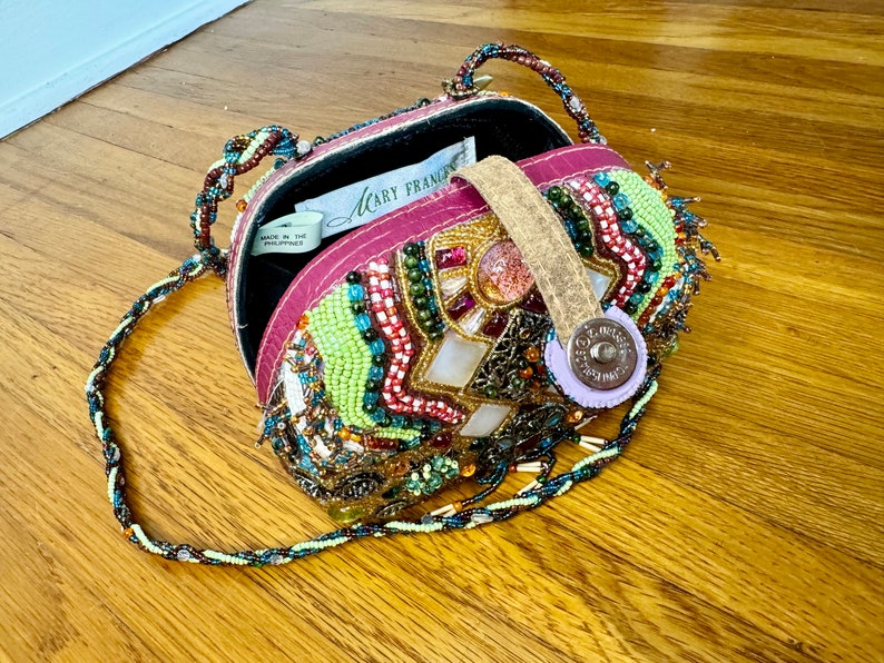 Y2K Mary Francis Beaded and Jeweled Shoulder/Crossbody Mini Bag image 3