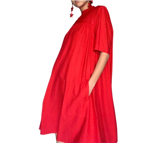 70's YSL Silk Red Dress
