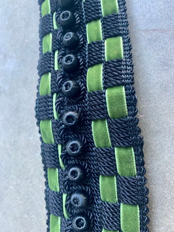 Black and Green Woven Belt - image 9