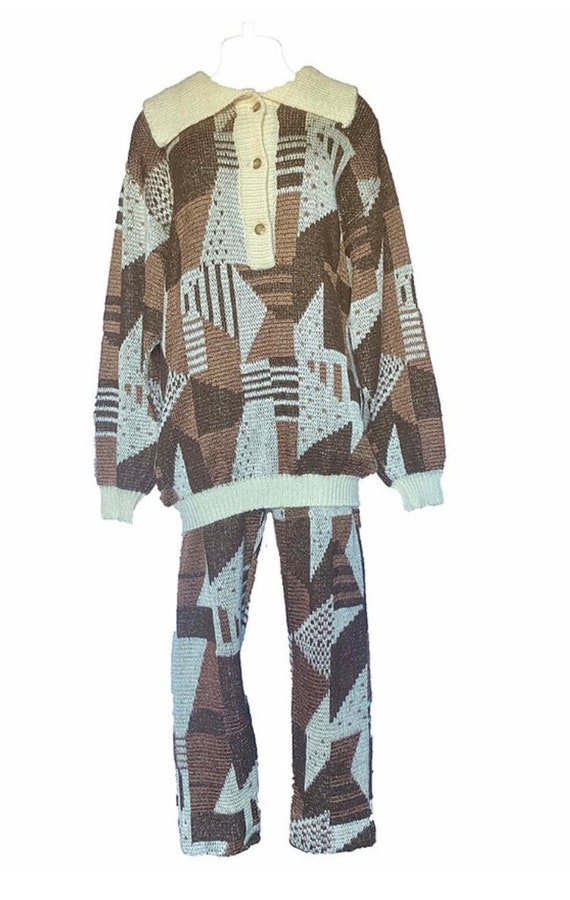 Ted Lapidus Printed Sweater Set