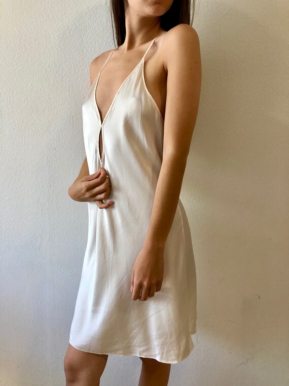 90's Cream Slip Dress
