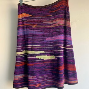 SALE: Christian Lacroix Purple and Pink Abstract Skirt image 7