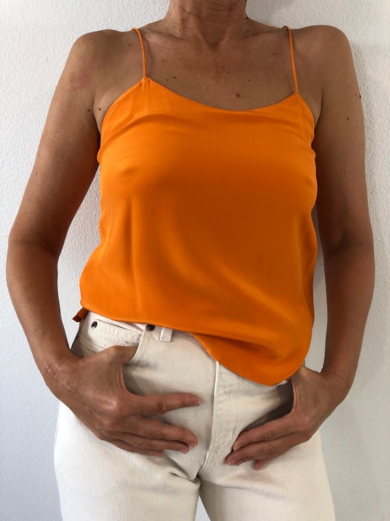 Vintage Jeccinni Orange Silk Cami