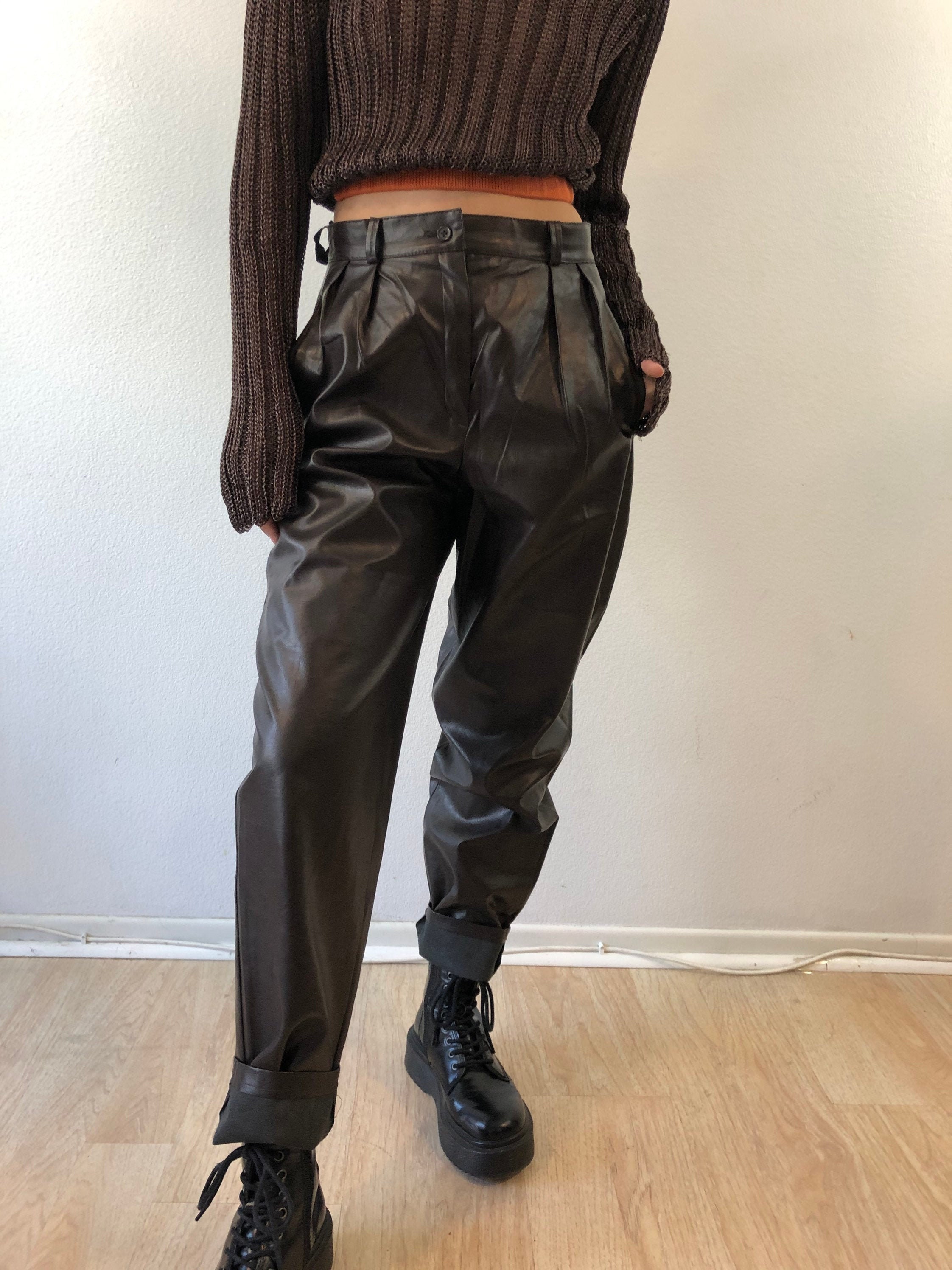 Vintage Vinyl Chocolate Brown High 
