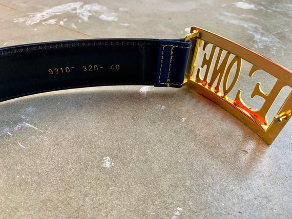 ESCADA 80's Belt with Gold E ONE Buckle - image 7